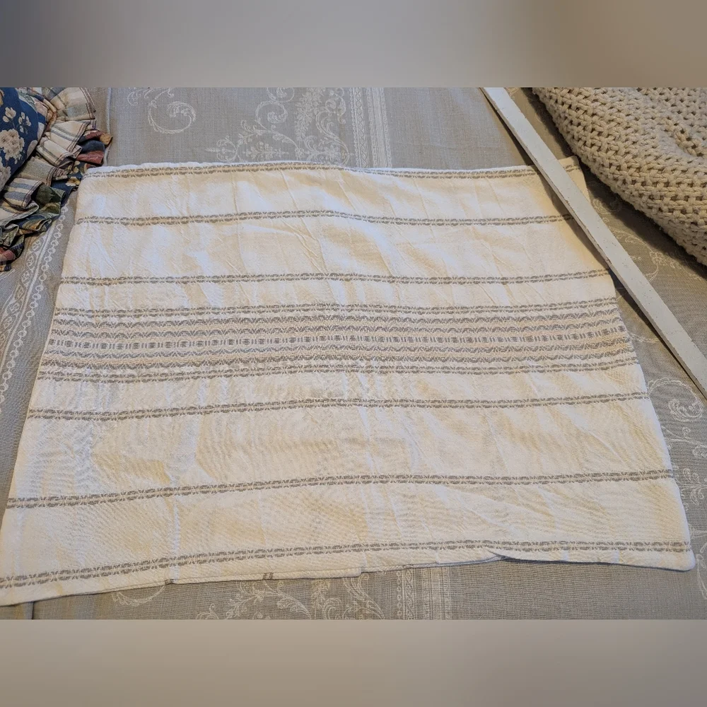 Coyuchi Standard Organic Cotton Pillow Sham India Striped Sustainable